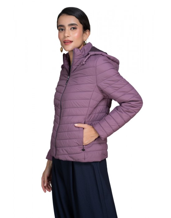 Women Packable Jacket Purple